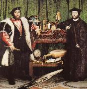 HOLBEIN, Hans the Younger The French Ambassadors oil on canvas